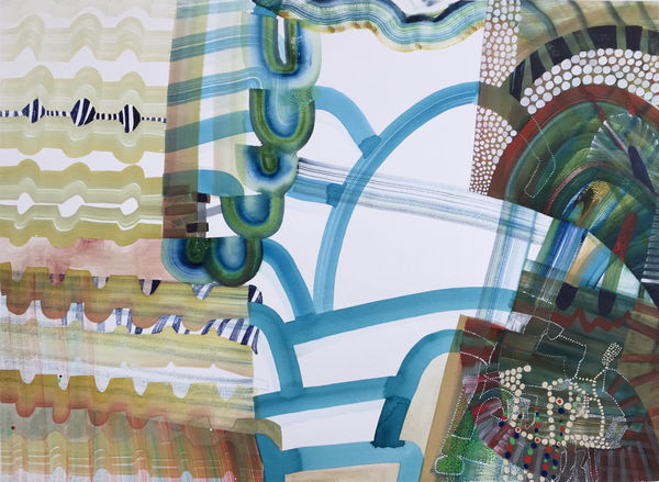 Josette Urso September Sea Through, 2018 watercolor on paper 22 x 30 in.