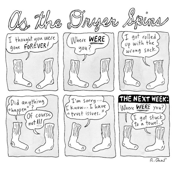 Roz Chast, As the Dryer Spins, 2014, March 17