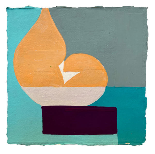 Jill Moser 11.20.22, 2022 gouache on various papers on khadi 8.5 x 8.5 in.