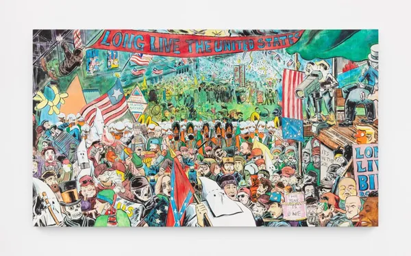 Mark Gibson, Biden's Entry Into Washington 2021 (American Portrait as Landscape), 2021