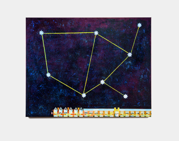We Are A Constellation, 2024 ink and acrylic on canvas (H) 57 3/4 x (L) 73 1/2x 1