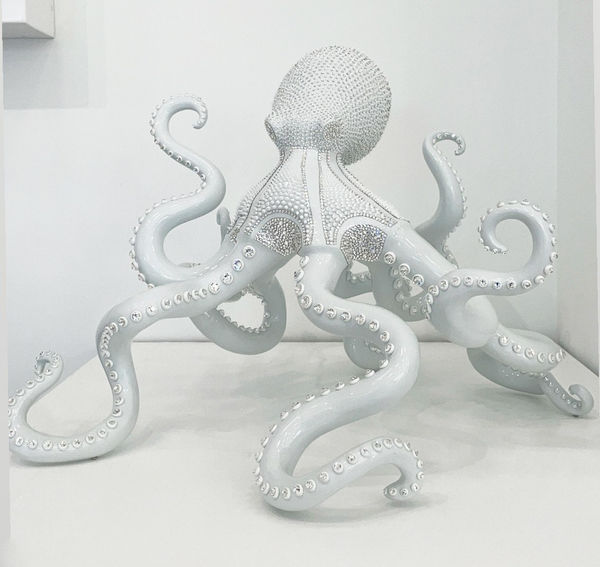 Eddy Maniez, White Octopus 50cm, 2021