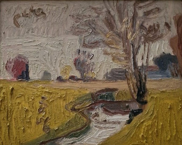 De intieme geborgenheid van een grijze dag in de polder