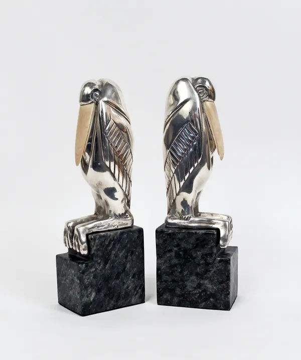 Art Deco Pelican bookends
