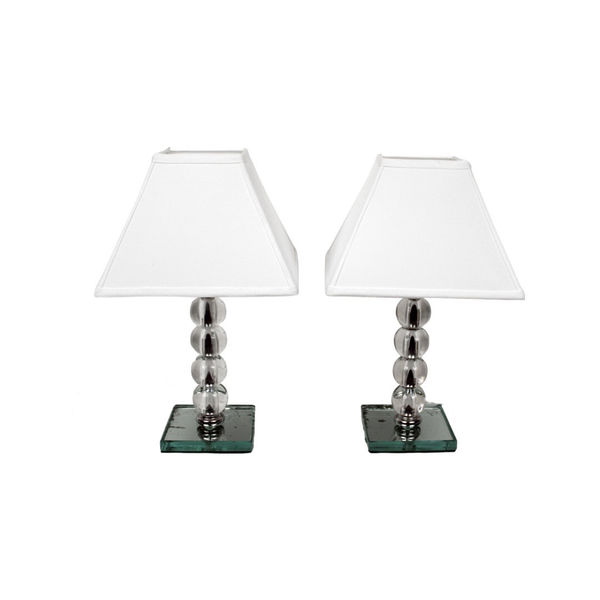 Pair of Glass Table Lamps