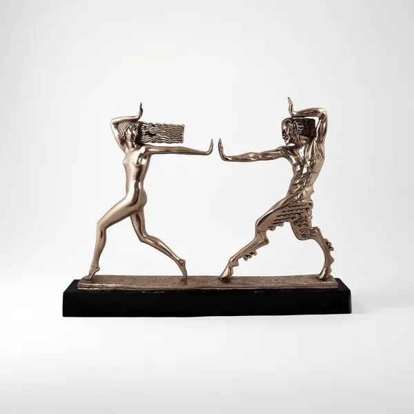 Pierre Le Faguays - Nymph & Faun Sculpture, 1928