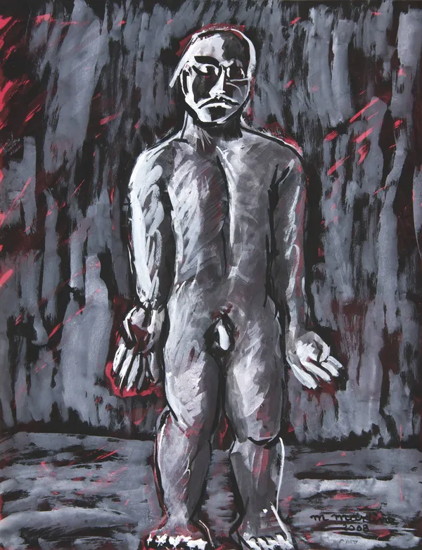 Martine Martine, Fataliste fond rouge et gris, 2009