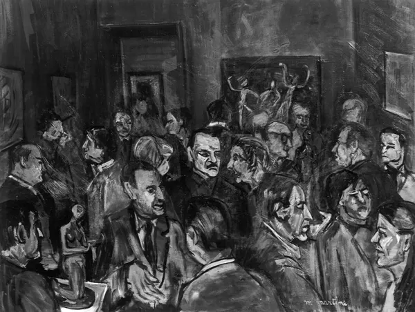 Martine Martine, Vernissage fond bleu, 1981