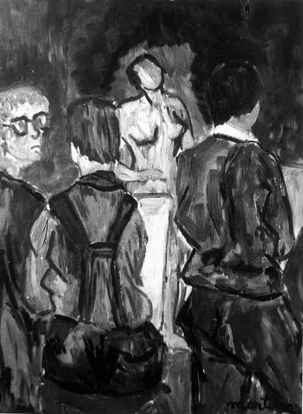 Martine Martine, Coin d'atelier au modèle, 1962