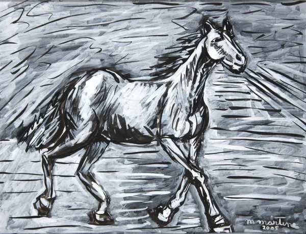 Martine Martine, Le Cheval blanc sur fond blanc, 2005