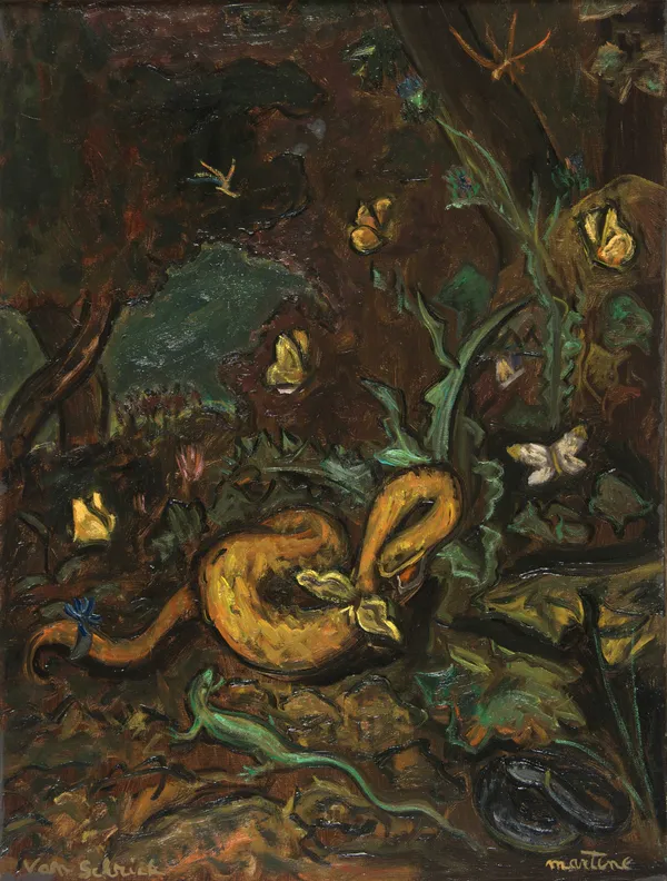 Martine Martine, Composition allégorique (d'après Otto Marseus), 1976