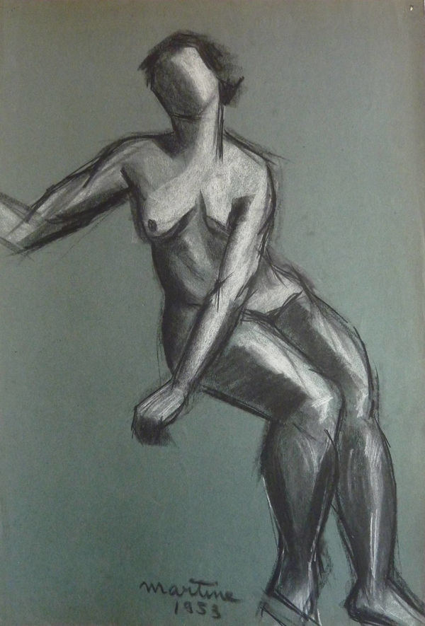 Martine Martine, Nu féminin assis LIX, 1953