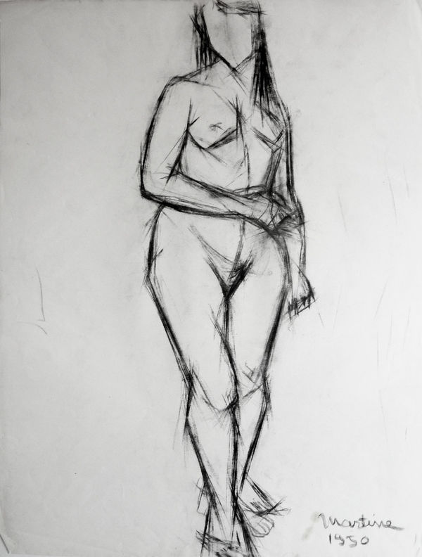 Martine Martine, Nu féminin debout XII, 1950