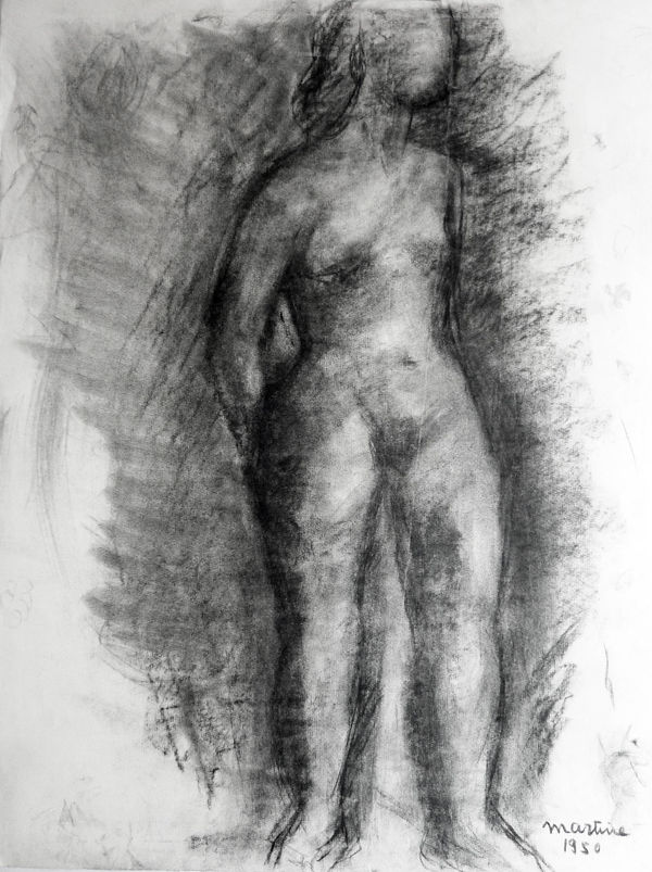 Martine Martine, Nu féminin debout XI, 1950