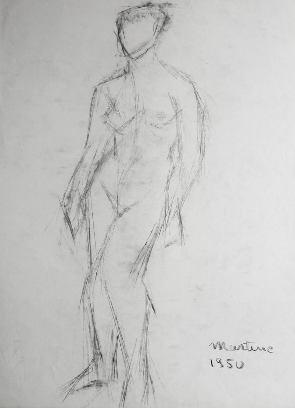 Martine Martine, Nu féminin debout XIV, 1950