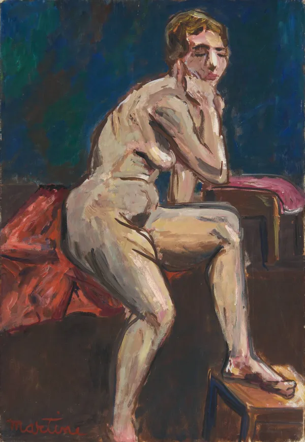 Martine Martine, Nu au tabouret, 1954
