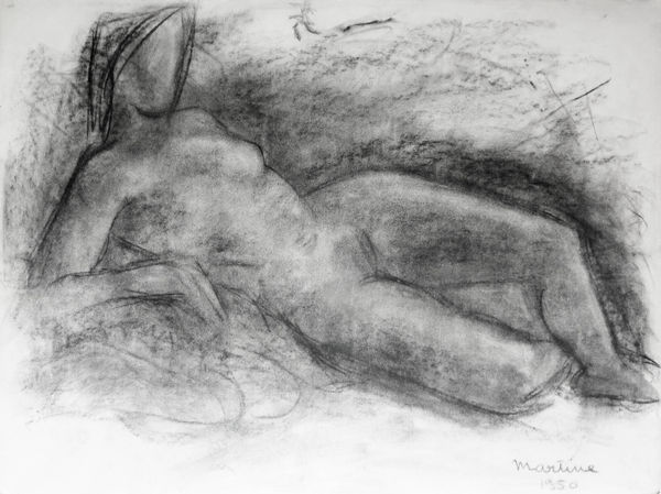 Martine Martine, Nu féminin allongé IV, 1950