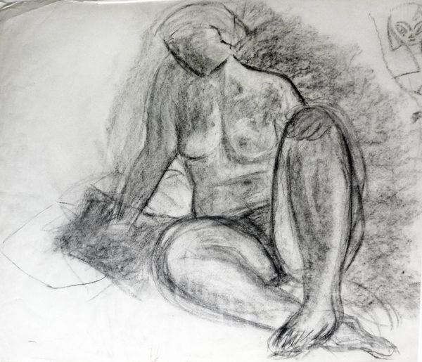 Martine Martine, Nu féminin assis XVIII, 1950