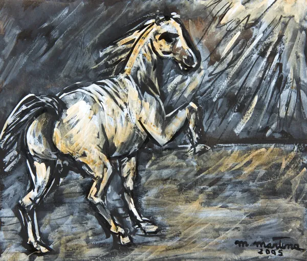Martine Martine, Cheval au couchant, 2005