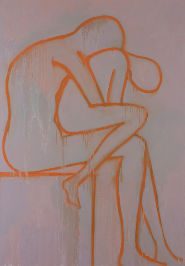 The Ford in the River III-2019 - oil on linen 67 x 47 inches