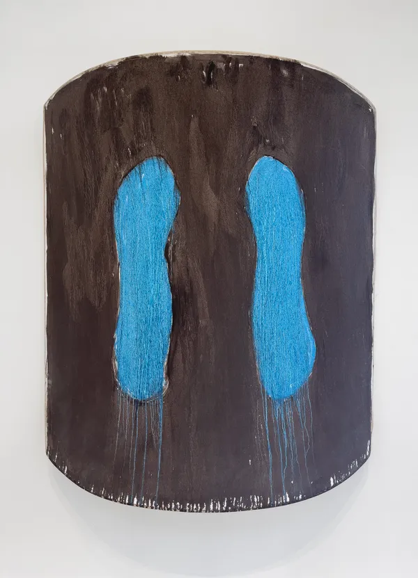 Ron Gorchov Agron, 2012 oil on linen on shaped stretcher 165.1 x 139.7 x 33 cm 65 x 55 x 13 in