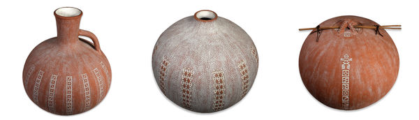 Unknown Artist 3 Large Pots , n.d.