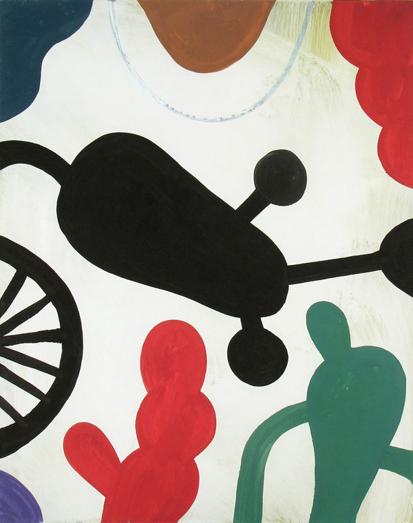 Dan Rizzie, Untitled (Forms in Black, Red and Green)), 1997