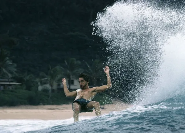 Jeff Divine, Gerry Lopez, mid-reign at Pipeline, 1980