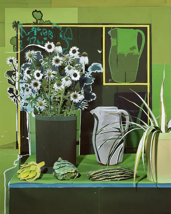 Daniel Gordon, Green Echinacea and Artichokes, 2019