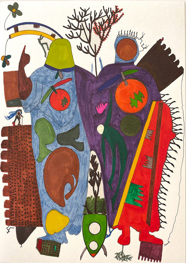 Mo Baala Untitled, 2024 Dessins sur papier Canson 300 gr 29,7 x 21 cm