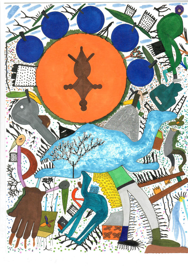 Mo Baala Untitled, 2024 Dessins sur papier Canson 300 gr 29,7 x 21 cm