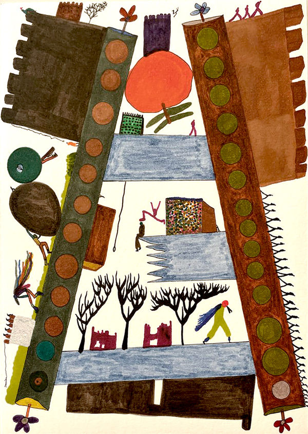 Mo Baala Untitled, 2024 Drawings on 300 g Canson paper 29,7 x 21 cm