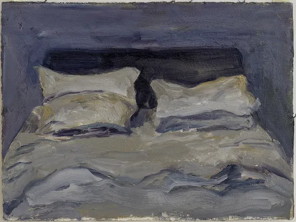 Sanae Arraqas N°15, 2025 Huile sur papier / Oil on paper 28 x 38 cm