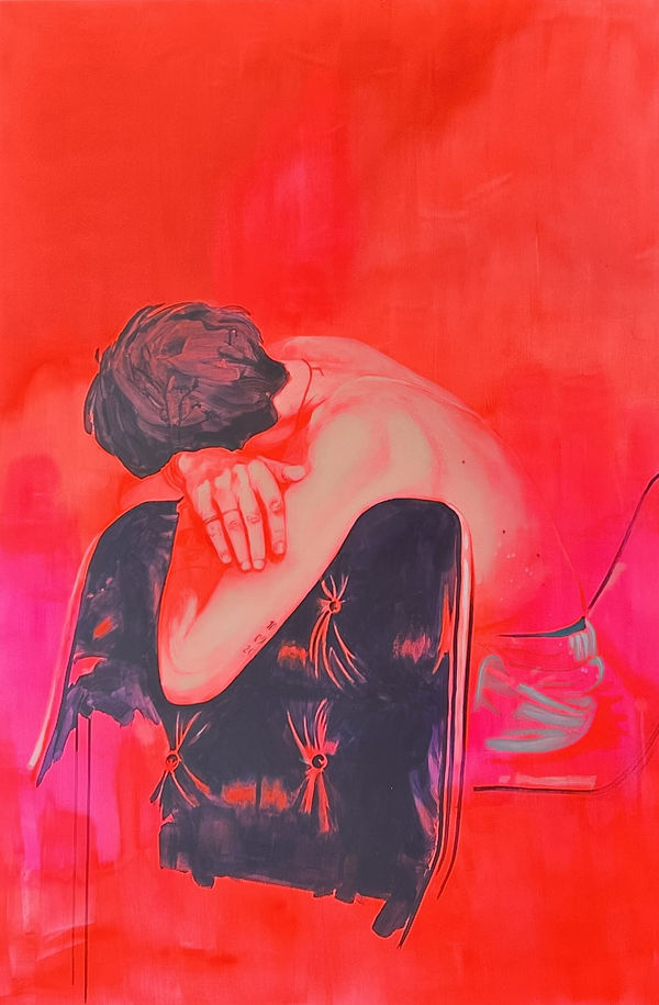 Salma Cheddadi Après n°3 Acrylique sur toile 150 x 100 cm