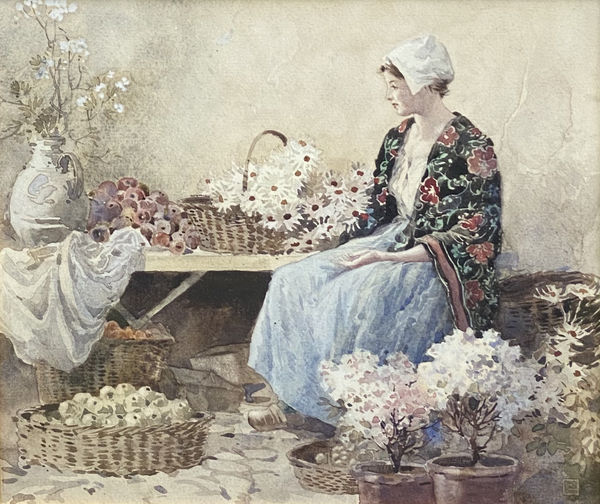 Percy Lancaster RBA RI, Flower Seller