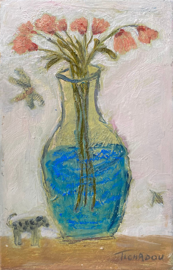 Corinne Tichadou, Flowers in a Vase, 2024