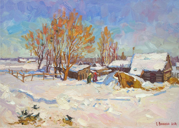 Elena Vilkova, Farm near snowy Sarouska