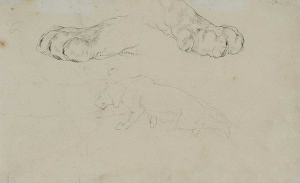Sir Edwin Henry Landseer RA, Studies of a Lion and Lion's Paw