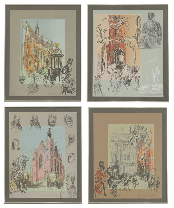 Feliks Topolski RA, Inns of Court; Inner Temple; Middle Temple; Gray's Inn
