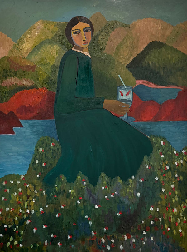 Alexandra Valenti, Fish in Wine Glass Wife, 2025