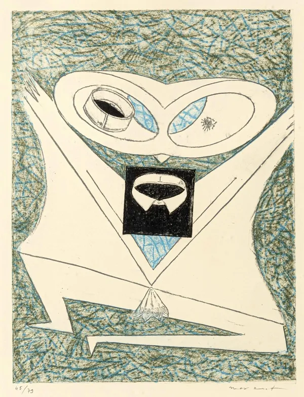 MAX ERNST, Zu: Pierre Hebey, festin (VIII), 1974