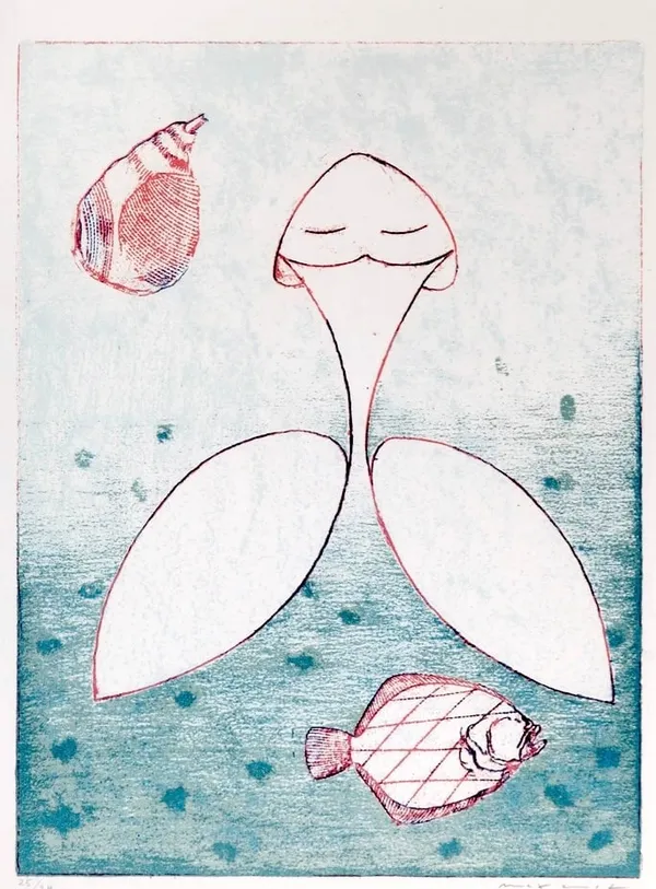 MAX ERNST, Zu: Pierre Hebey, Festin (V) , 1974