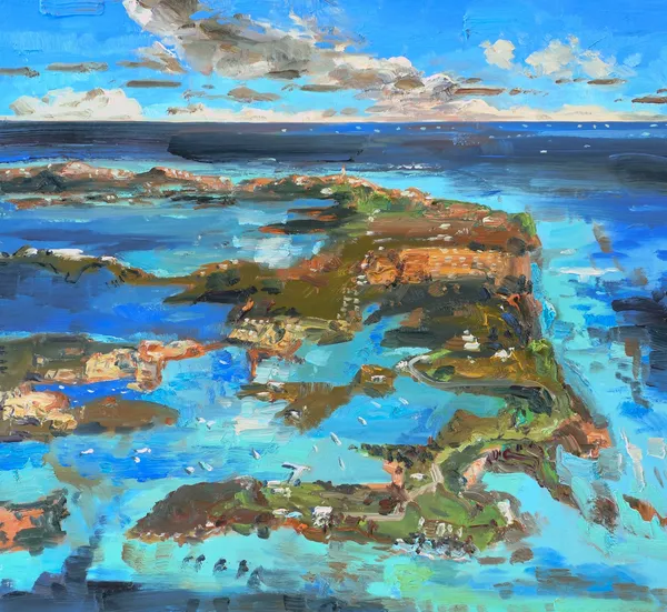John Hartman Pilchard Bay, Bermuda, 2025 oil on linen 22 x 24 in.