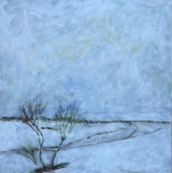 Charles Meanwell Curve and Sky, 2026 oil on panel 23 x 23 in.