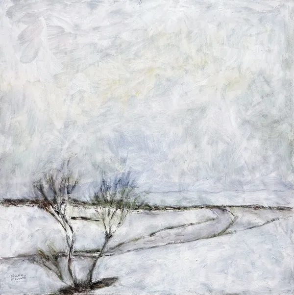 Charles Meanwell Curve and Sky, 2026 oil on panel 23 x 23 in.