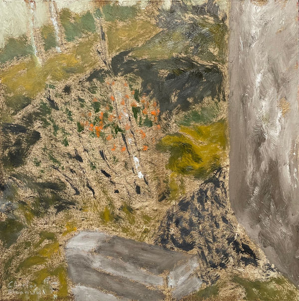 Charles Meanwell Blocks, 2024 oil on panel 14 x 14 in.