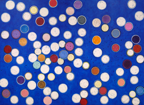 Landon Mackenzie Blue Room, 2023-2024 acrylic on linen 82 1/2 x 114 in.