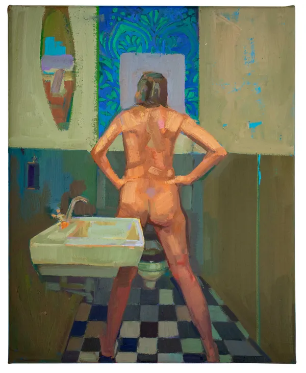 Taking a stand, 2025 Dagmar Cyrulla Oil on canvas 50 x 40 cm