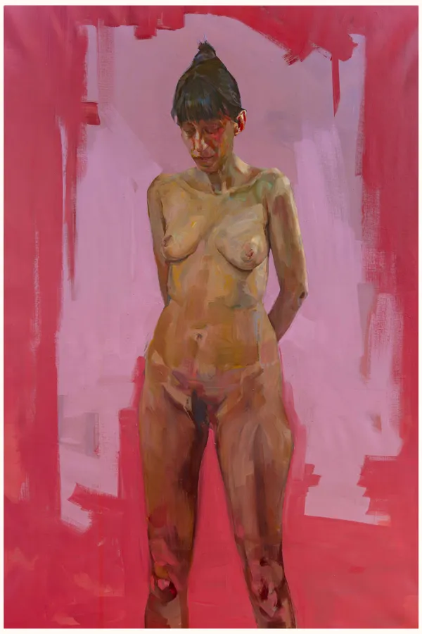 The Model II, 2025 Dagmar Cyrulla Acrylic on linen 200 x 110 cm