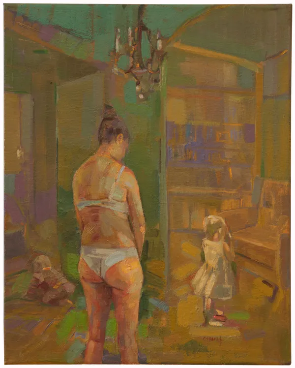 Être III, 2025 Dagmar Cyrulla Oil on linen 50 x 40 cm